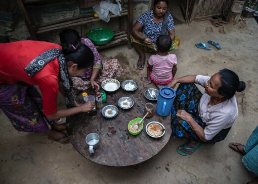 Women cooking together